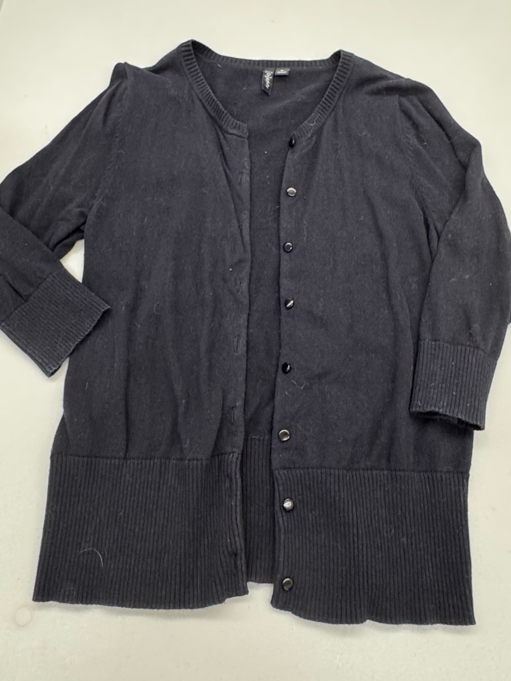 Relativity Black Women's Button-Front Cardigan Sweater